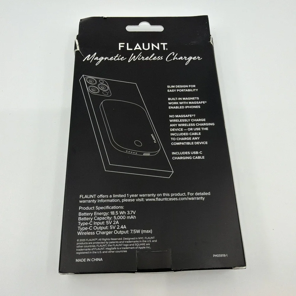 Flaunt Maglock Magnetic Wireless Charger With USB C Neon Pink New Sealed Box